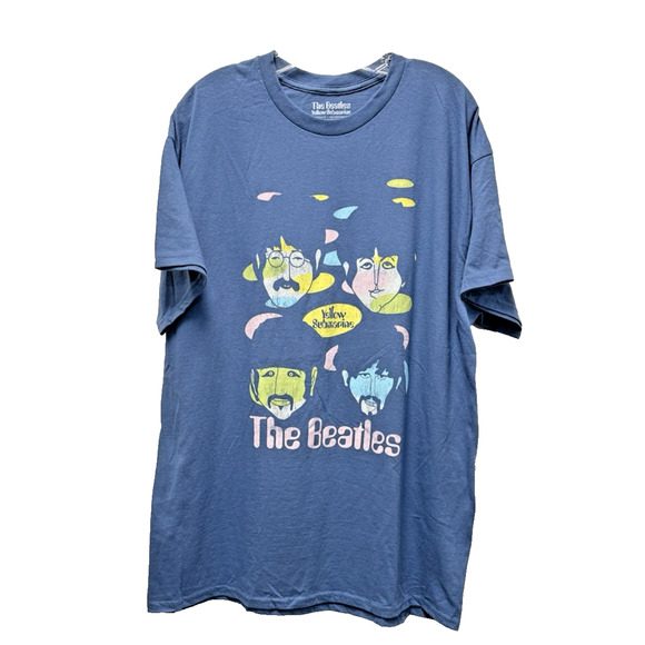 Beatles Yellow Submarine Blue T-shirt Ringo, Paul, John and George Size XL - Picture 2 of 6
